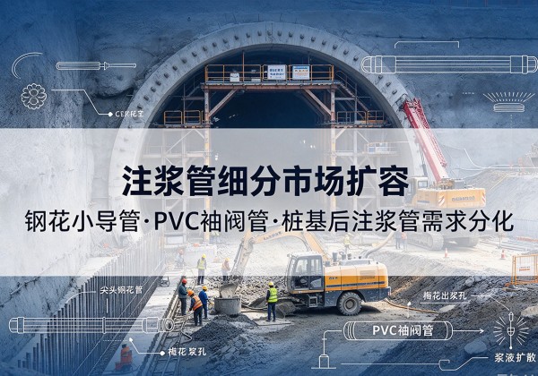 东兴注浆管细分市场扩容，隧道钢花小导管、PVC 袖阀管、桩基后注浆管需求分化